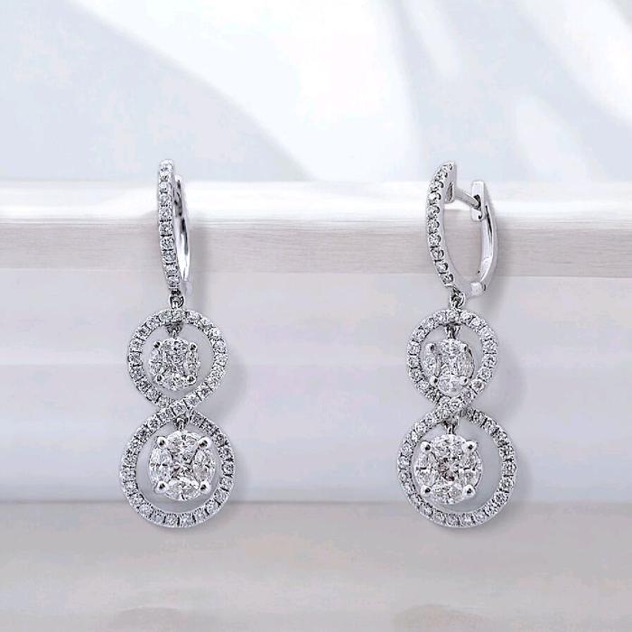 Infinty Diamond Earring 18K / Diamond Jewelry