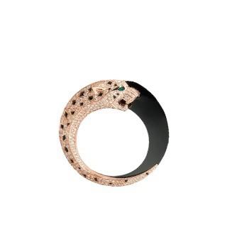 Panthere onyx pendant Diamond and onyx white hold 18 K Diamond Jewelry