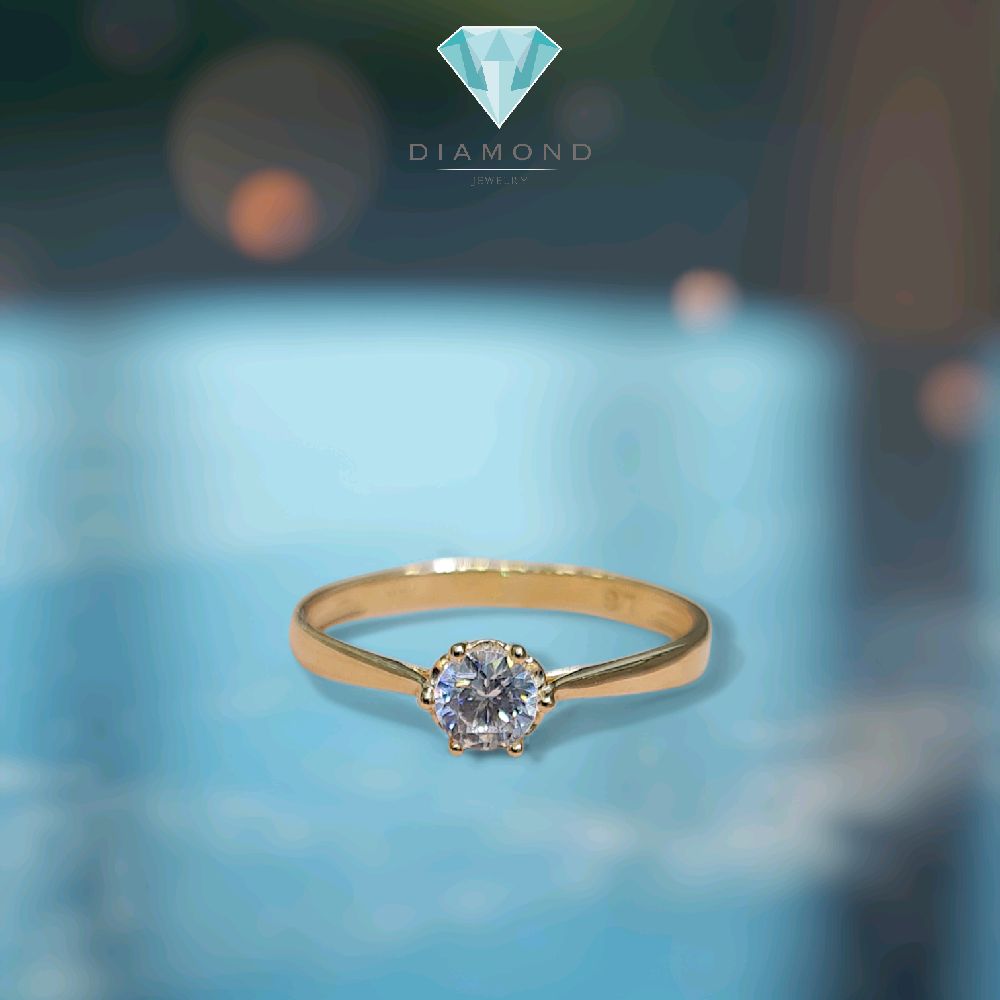 Solitaire Gold Rings 16K / Cincin Emas Solitaire 16K / Diamond Jewelry / 437CMS124LS