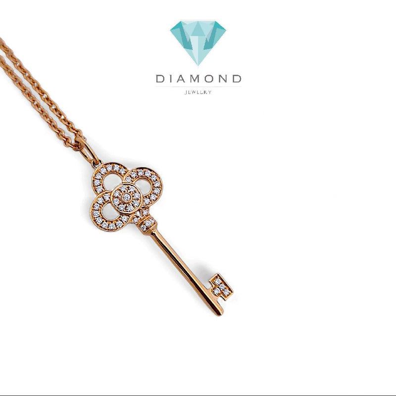 Key Diamond Necklace 18K / Kalung Kunci Berlian 18K / Diamond Jewelry 135KBD55000AB HT