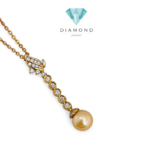 Liontin Pearl Yellow Diamond 18K / Diamond Jewelry 15LMGT380WP
