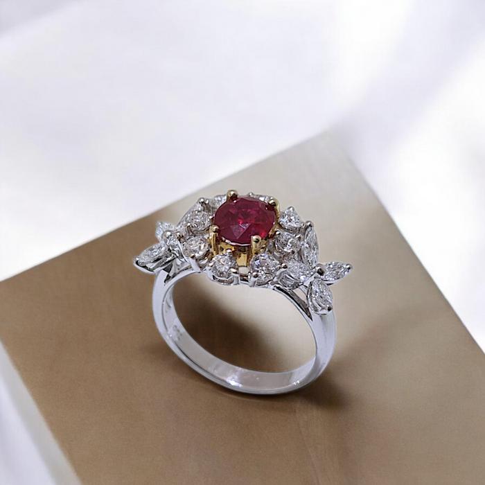 Ruby Diamond Ring / Diamond Jewelry
