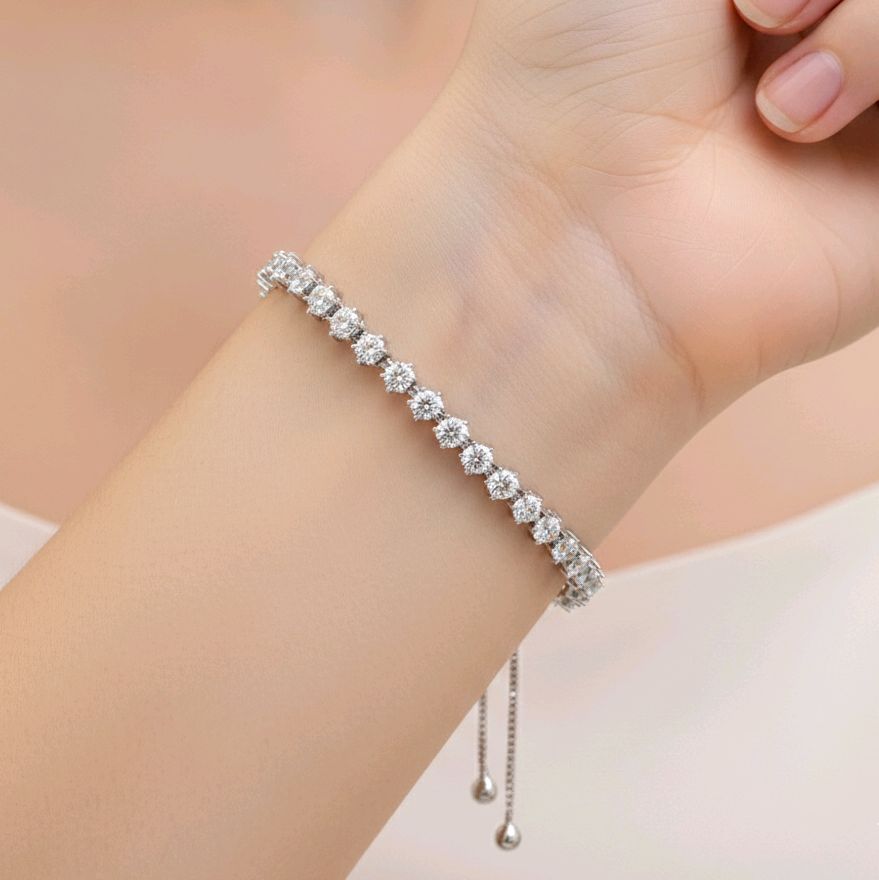 Tennis Diamond Listring Bracelet 18K / Gelang Serut Diamond 18K / Diamond Jewelry / 410GB1880LS