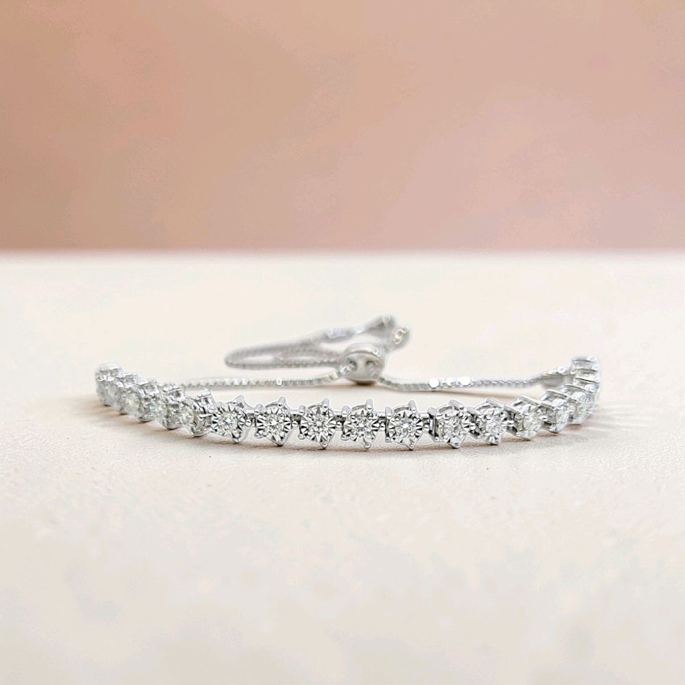 Tennis Diamond Listring Bracelet 18K / Gelang Serut Diamond 18K / Diamond Jewelry / 410GB1880LS
