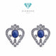 Blue Sapphire Diamond Earring / Diamond Jewelry