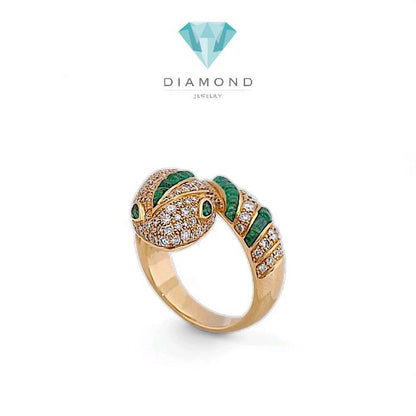 Emerald Ulo Serpenti Ring 18K / Cincin Emerald Ulo Serpenti 18K / Diamond Jewelry 14CBD33250RB