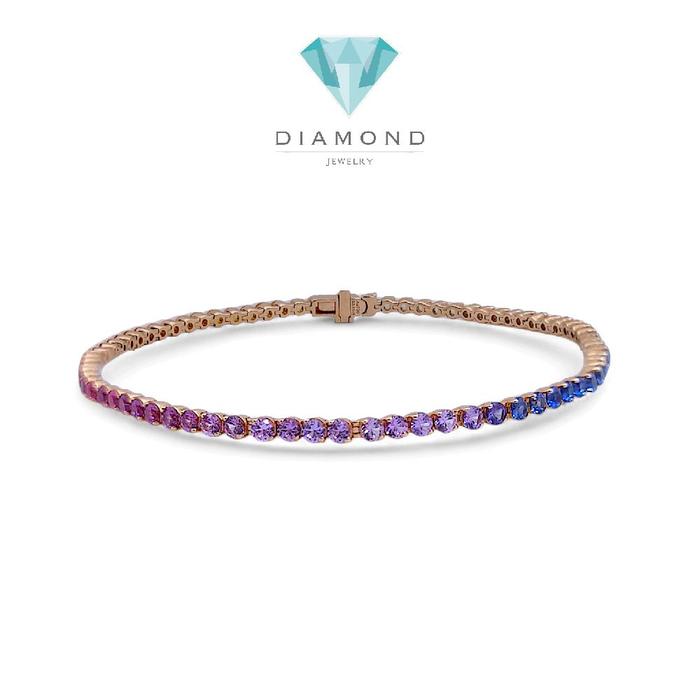 Rainbow Diamond Bracelet 18K / Gelang Berlian Rainbow 18K / Diamond Jewelry 2BG7000LS - HT