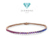 Rainbow Diamond Bracelet 18K / Gelang Berlian Rainbow 18K / Diamond Jewelry 2BG7000LS - HT