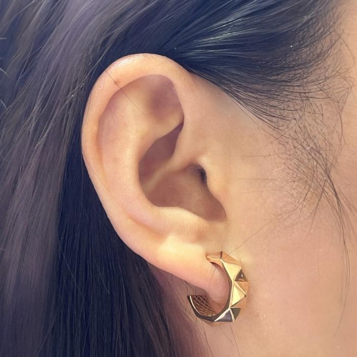 Earrings Hoop Gold / Anting Emas Valentino 18K-378AMS3000LS-HT