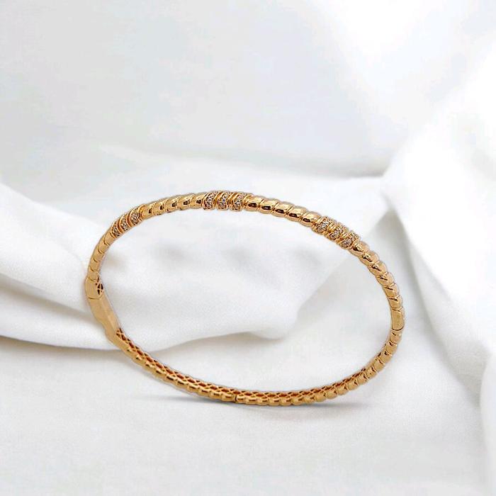 Bangle Gold Bracelet / Diamond Jewelry 437GMS629LS