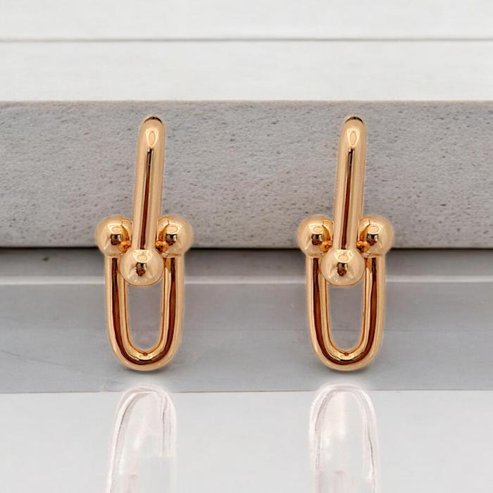 Hardware Gold  Earrings 18K / Diamond Jewelry-392ABD1290RY-HT