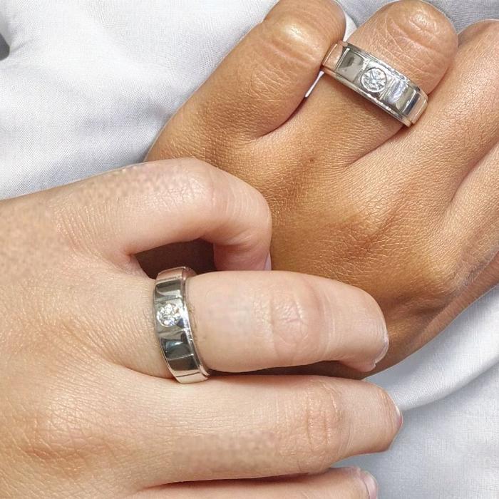 Wedding Ring Solitaire Diamond 18K / Cincin Nikah Solitaire 18K /  Diamond Jewelry 94CBKV5400WPLS - 93CBKV3600WPLS-HT