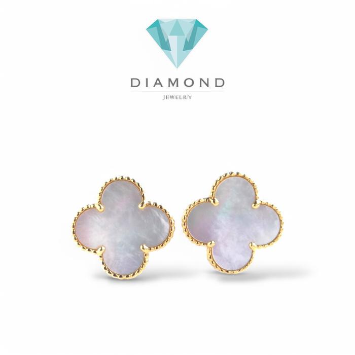 Magic MOP clover white vca earring 18k-Diamond Jewelry