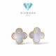 Magic MOP clover white vca earring 18k-Diamond Jewelry