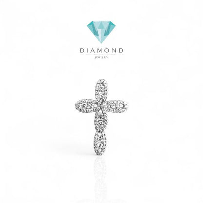 Diamond pendant necklace cross/ Liontin Berlian Salib kecil 18K Diamond Jewelry