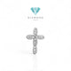 Diamond pendant necklace cross/ Liontin Berlian Salib kecil 18K Diamond Jewelry