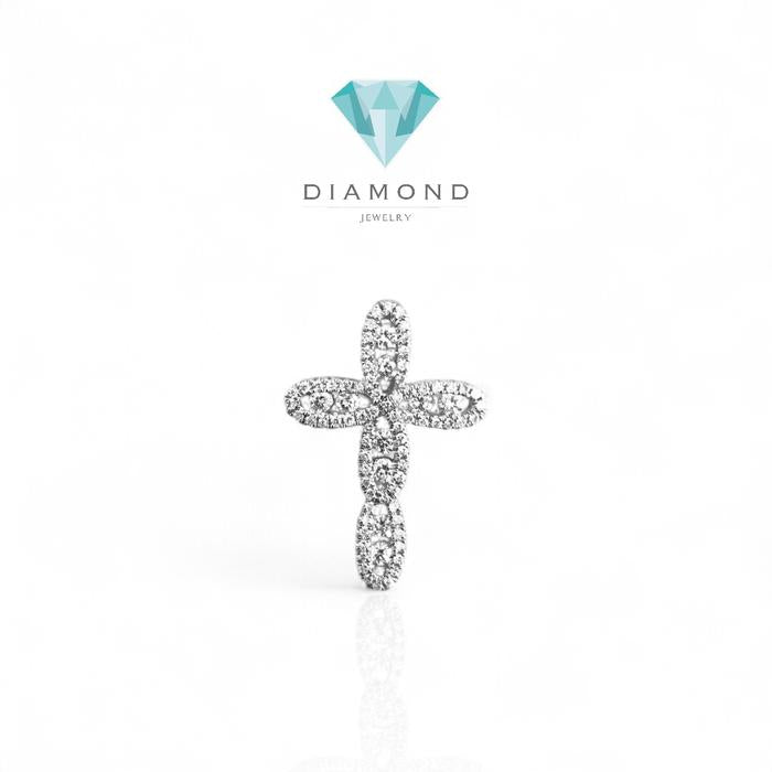 Diamond pendant necklace cross/ Liontin Berlian Salib kecil 18K Diamond Jewelry