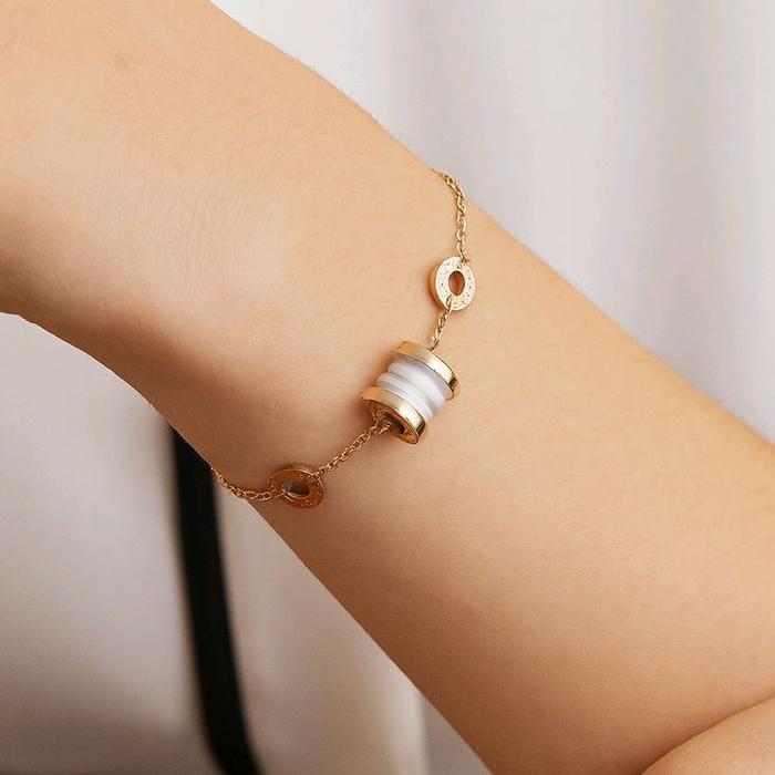 B.zero White Bracelet 18K / Gelang B.zero Putih 18K / Diamond jewelry 409GBD658RY-HT