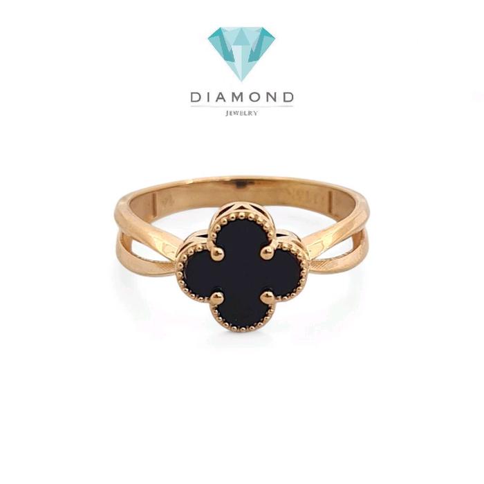 Clover Black Gold Ring 700K-Diamond Jewelry-420CMS237LS-HT