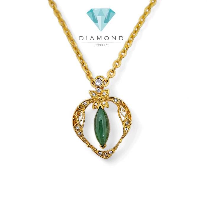 Liontin Love Jade Diamond 18K / Diamond Jewelry 15LBGT493WP-HT