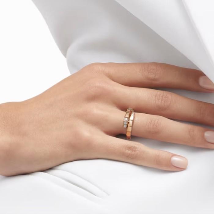 Diamond ring 18k rose gold ulo viper-Diamond Jewelry-313CBD9000RY-HT