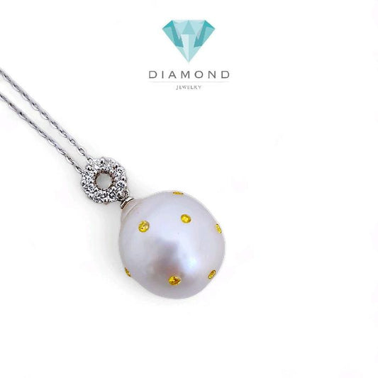 Liontin White Pearl Diamond 18K / Diamond Jewelry 2LMGT1400WP