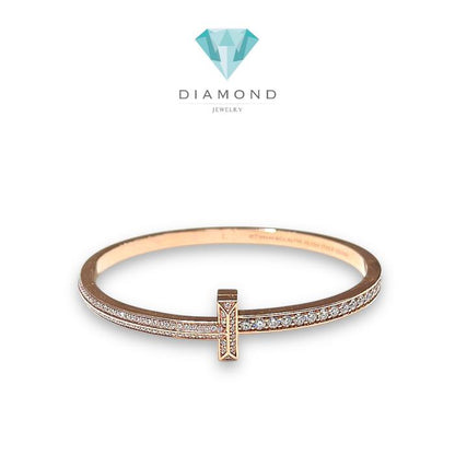 T1 Full Diamond Bangle/Gelang Berlian Model T1 Diamond Jewelry-5GBD20424DM-HT