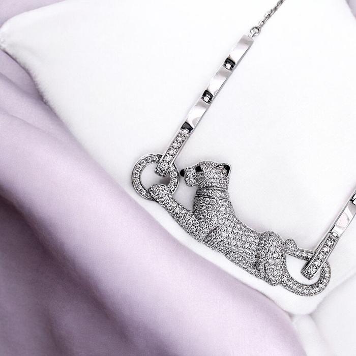 Panther Full Diamond Necklace / Diamond Jewelry