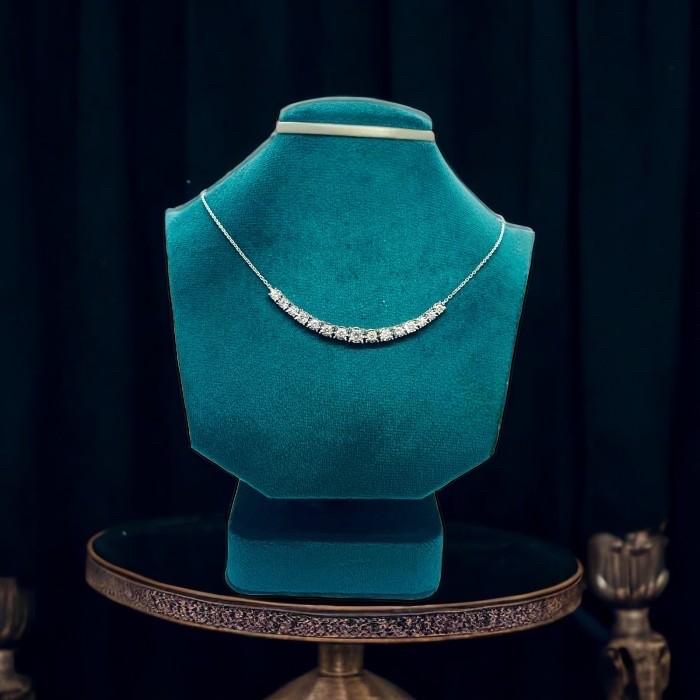 Diamond Aurel Tennis Necklace 18K-Diamond Jewelry-11KBGT1400LSWP-HT