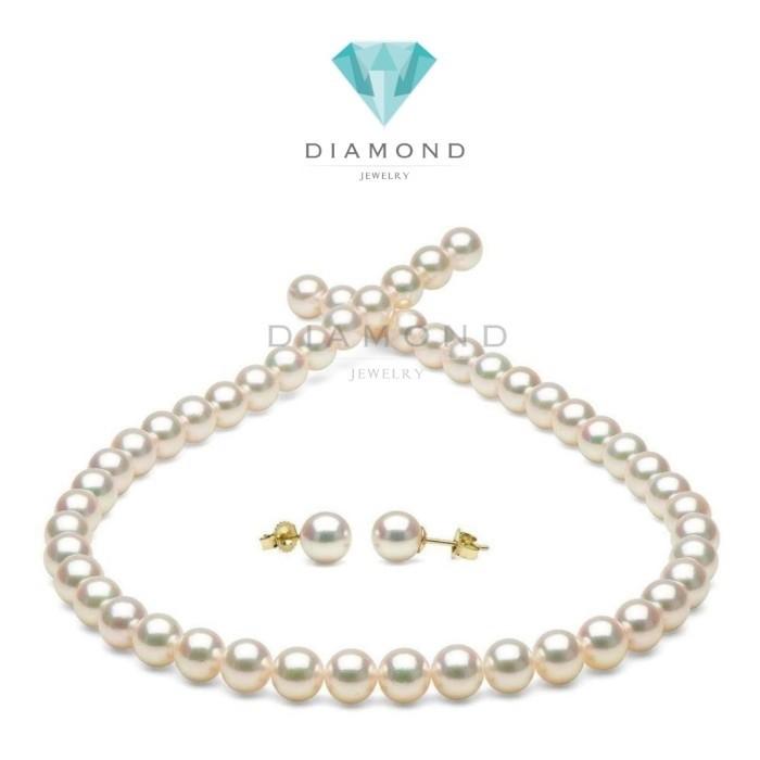 Akoya White pearl mutiara asli kalung/anting/gelang