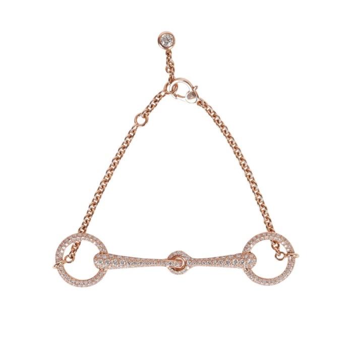 Diamond bracelet 18k rose gold HM- Diamond jewelry