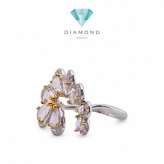 Flower Magonite Diamond Ring 18K / Diamond Jewelry