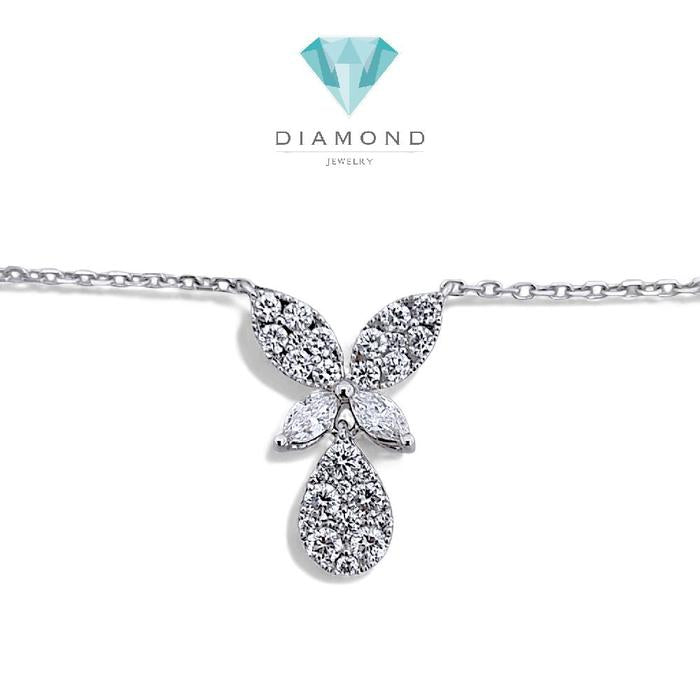 Butterfly Diamond Necklace 18K / Kalung Kupu-kupu Berlian 18K / Diamond Jewelry 395KB30300GTLS-HT