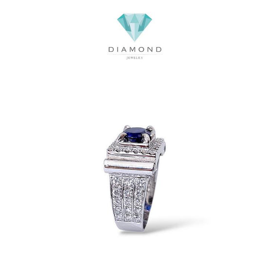 Men's Safir Diamond Ring sapphire / Cincin Safir Berlian Laki-laki / Diamond Jewelry