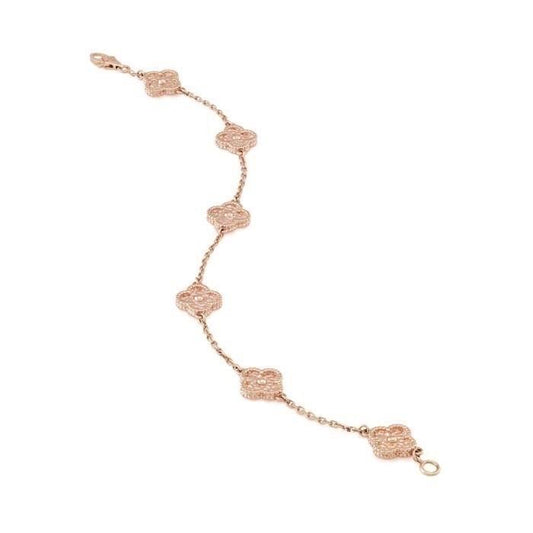 Vca Vintage/sweet alhambra gold bracelet 18K Gold Diamond Jewelry