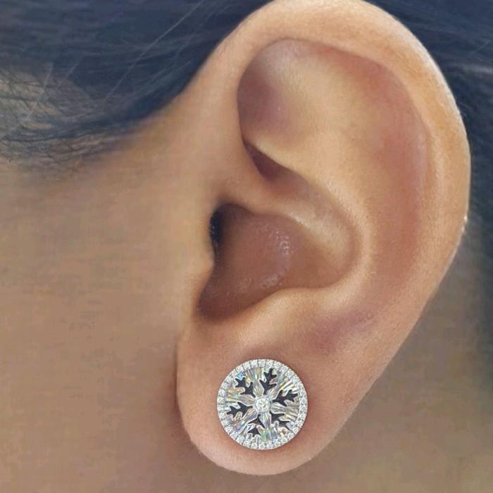 Snow Diamond Rainbow Sparkle Earring 18K / Diamond Jewelry