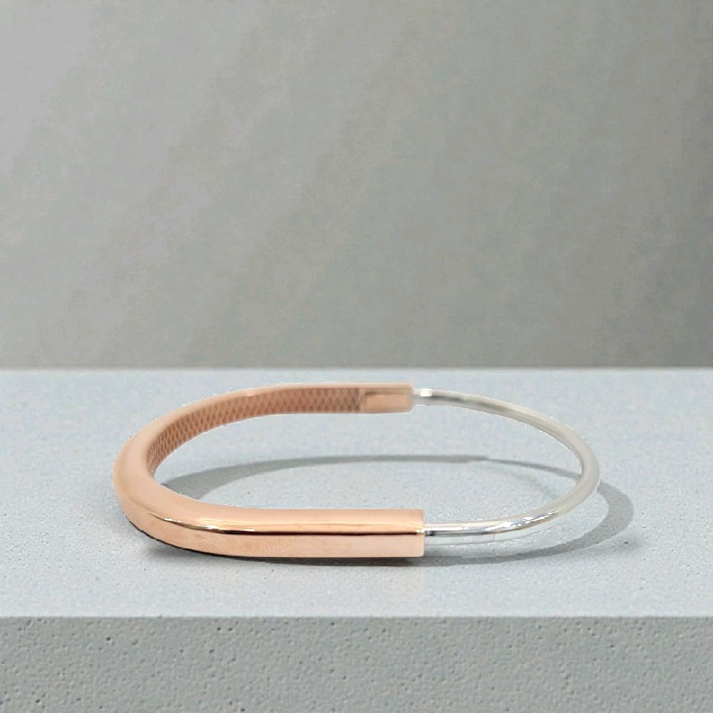 Lock Bangle Rose Gold 17K / Gelang Gembok Rose Gold 17K / Diamond Jewelry / 470GMS730LS
