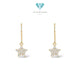 Gold Star Hanging Earring 16K / Anting Emas Gantung Bintang 16K / Diamond Jewelry / 435AMS110LS