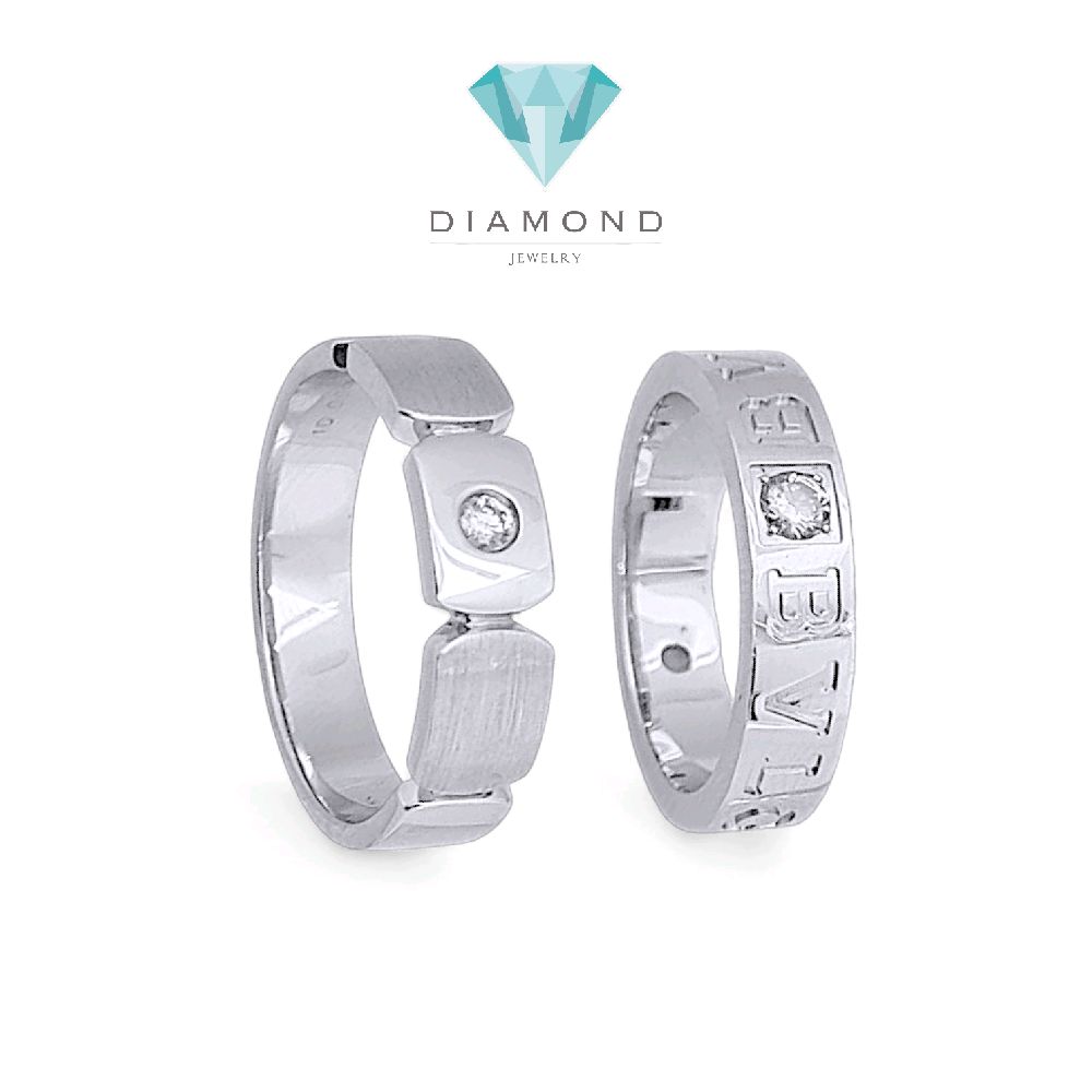 Wedding Diamond Ring 18K / Cincin Kawin Berlian 18K / Diamond Jewelry 87CBGT695WPLS - 90CBNKH7410WPLS