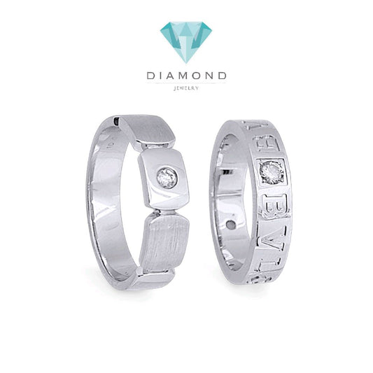 Wedding Diamond Ring 18K / Cincin Kawin Berlian 18K / Diamond Jewelry 87CBGT695WPLS - 90CBNKH7410WPLS
