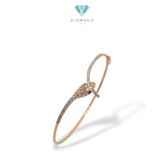 Snake Gold Bracelet 17K / Gelang Emas Ular 17K / Diamond Jewelry / 480GMS389LS