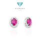 Rubby diamond earring solitaire 18k-Diamond Jewelry