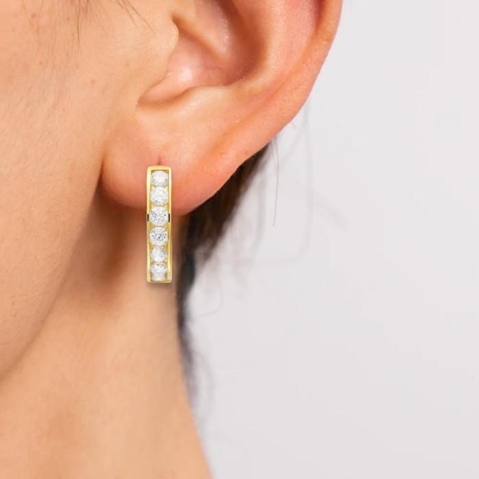 Anting emas hoop 23k -Diamond Jewelry