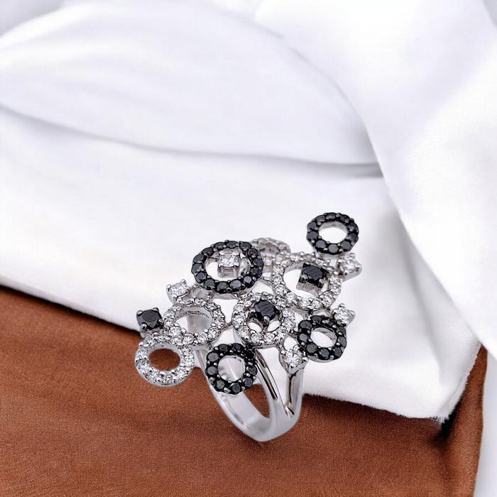 Black Diamond Ring 18K / Diamond Jewelry