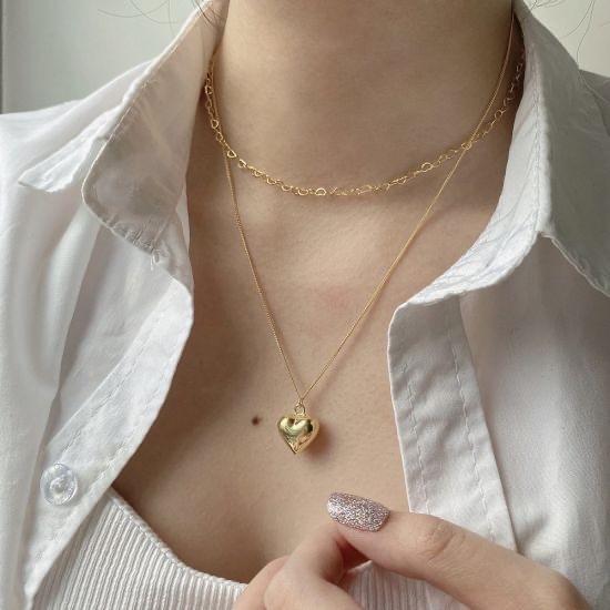 Gold 18K Pendant heart shape Diamond jewelry