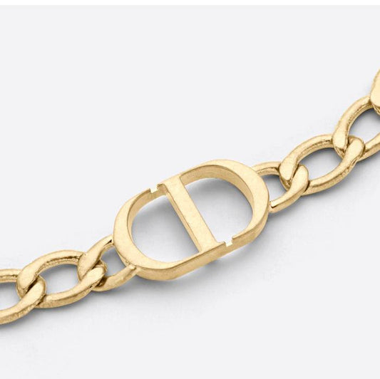 CD logo choker petit /large necklace 18k gold-Diamond Jewery