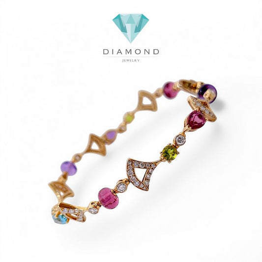 Diva's Dream Bracelet bv18K / gelang  gemstone diva color sapphire diamond/ Diamond Jewelry