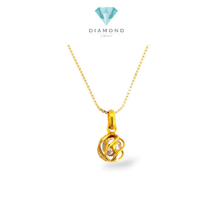Zircon Ball Gold Pendants 23K / Liontin Emas Bola Zirkon 23K / Diamond Jewelry / 252LMSWP3