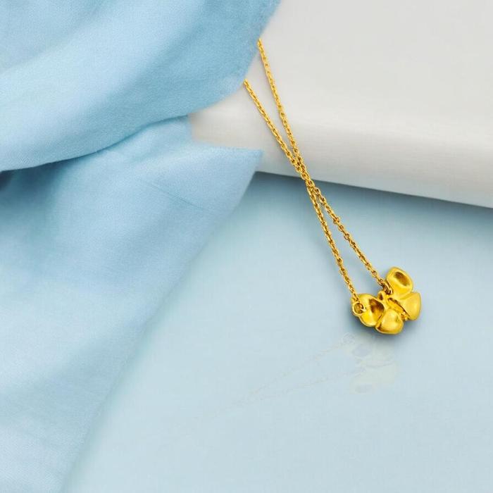 Kalung emas kupu kupu 24K/ gold necklace butterfly/ kalung emas asli kupu -24 k