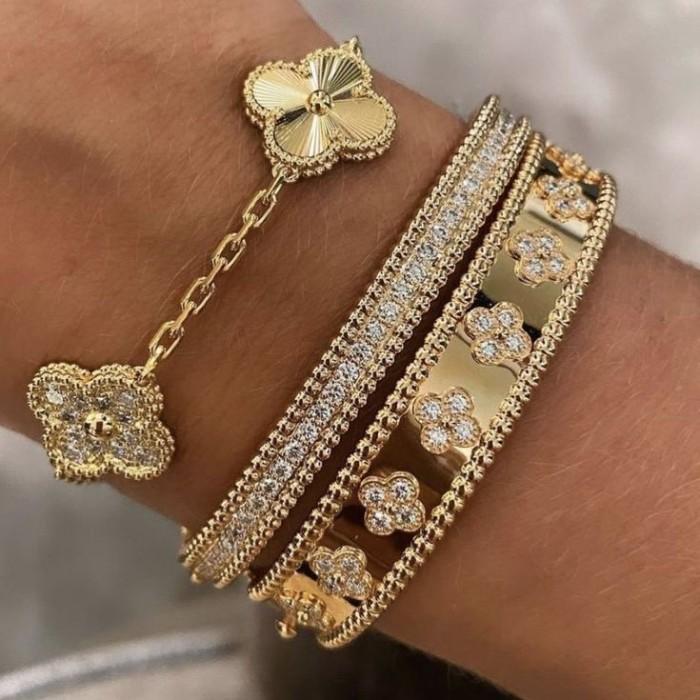 Vca gold diamond bracelet 18k-Diamond Jewelry